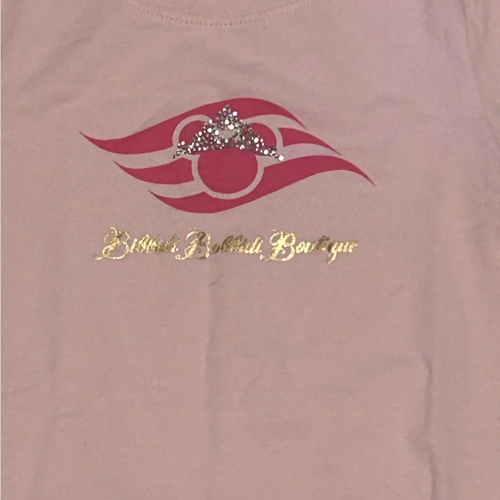 NWT Disney Cruise Line Bibbidi Bobbidi Boutique Tee Size X-Small Girls Pink Top